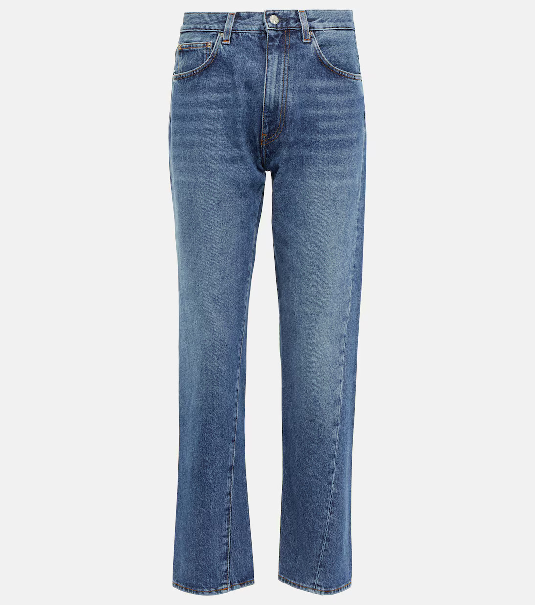 Mid-rise twisted-seam straight jeans | Mytheresa (UK)