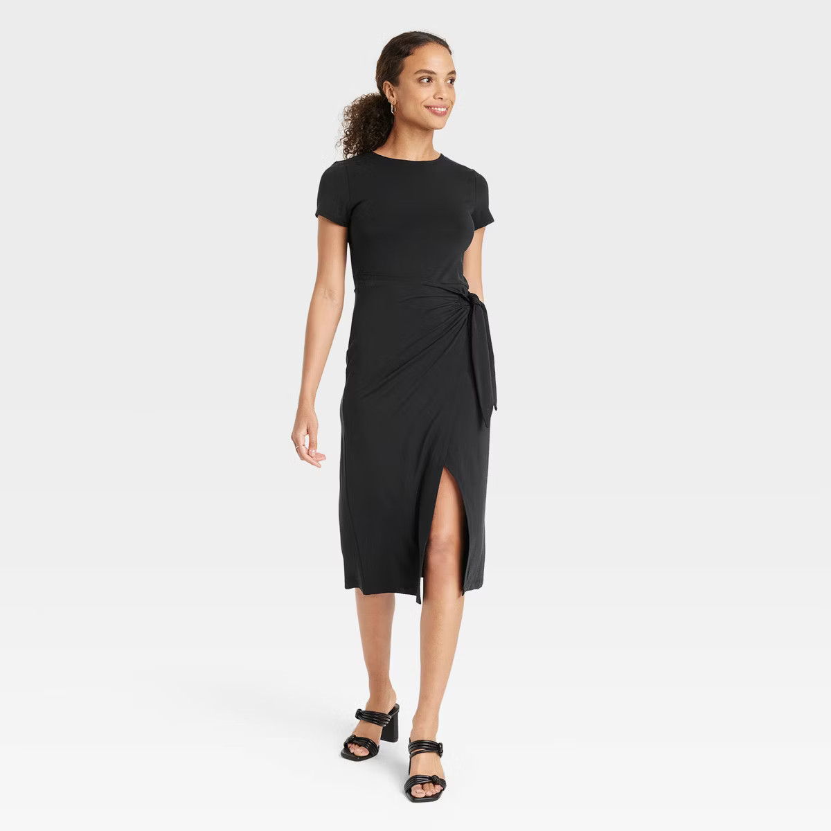 Women's Short Sleeve Tie-Front Wrap Dress - A New Day™ | Target