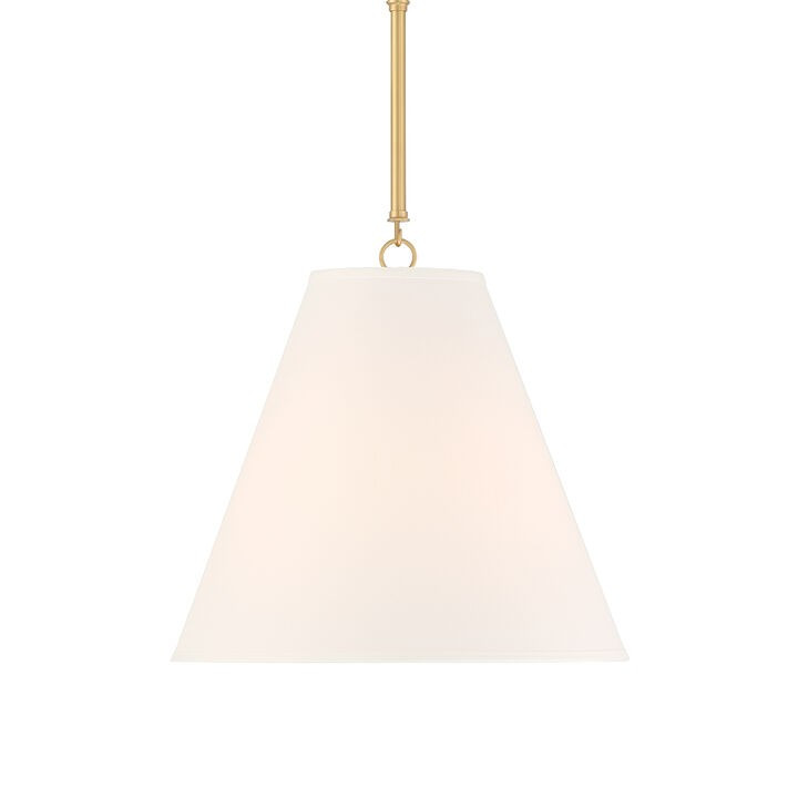 Luca Small Conical Pendant, Satin Brass | Lights.com