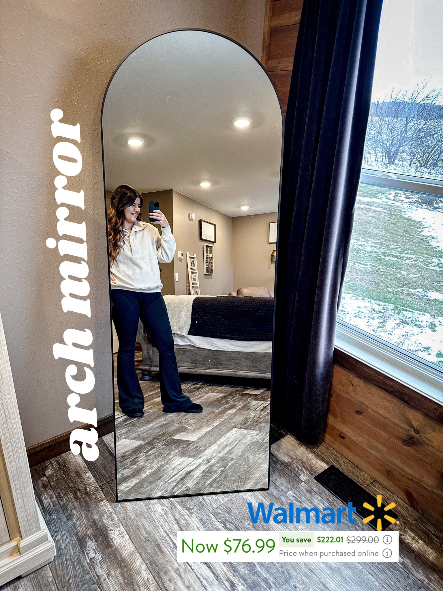 I went ahead and grabbed my favorite Walmart arched mirror in the next size up to have in my bedroom and I am OBSESSED! I still can’t over how much they have them marked down right now! This one is the 71” x 27.1” for $76.99 (originally $299 🤯), but I have the 64” x 21.1” for $45.99 (originally $199) in my entry way! Mirrors are the perfect way to fill any empty spaces in your home ♥️

#archedmirror #walmartfinds #walmarthome #homefinds #mirror #salealert

#LTKSaleAlert #LTKHome #LTKCyberWeek