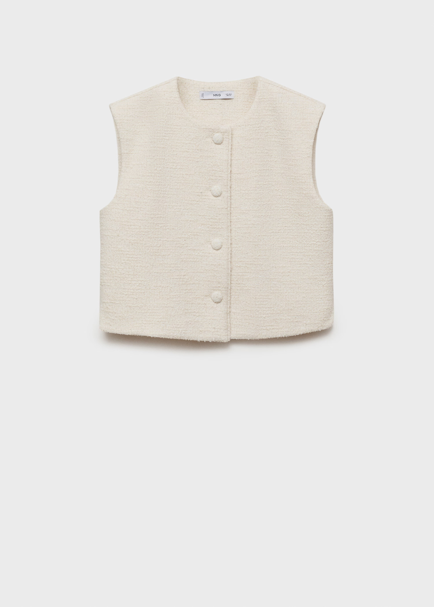 Tweed vest with buttons | Mango (US/MX/AU)