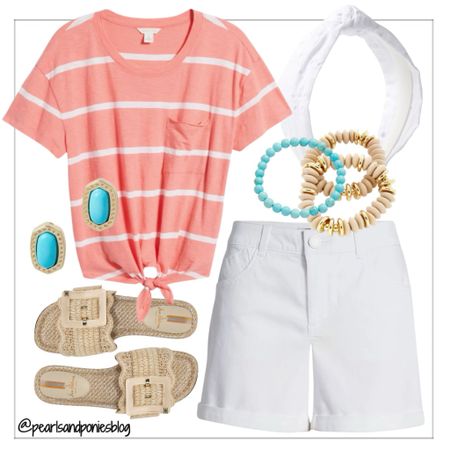 Summer outfit inspiration ☀️ Love this cute new tee from Caslon! 

#LTKShoeCrush #LTKFindsUnder100 #LTKOver40
