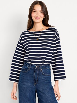 Long-Sleeve Mariner Loose T-Shirt | Old Navy (US)