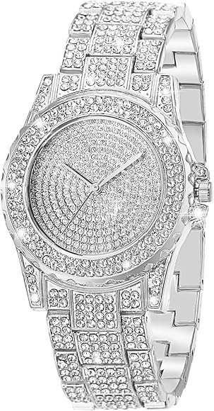 ManChDa Diamond Watch for Women Iced Out Watch Bling Rhinestone Watches | Amazon (US)