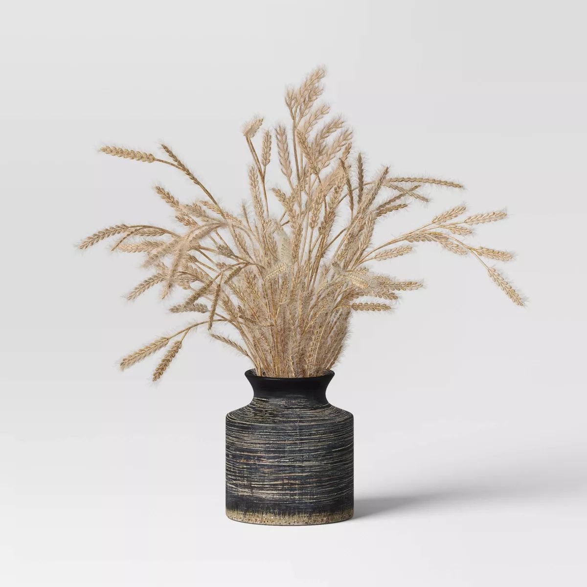 Grass Arrangement in Ceramic Pot Black - Threshold™ | Target