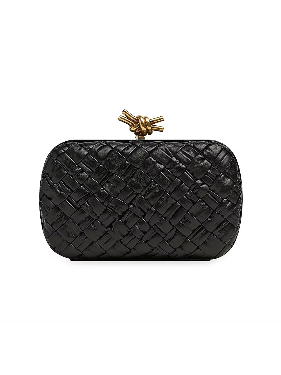 Plissé Knot Leather Clutch | Saks Fifth Avenue