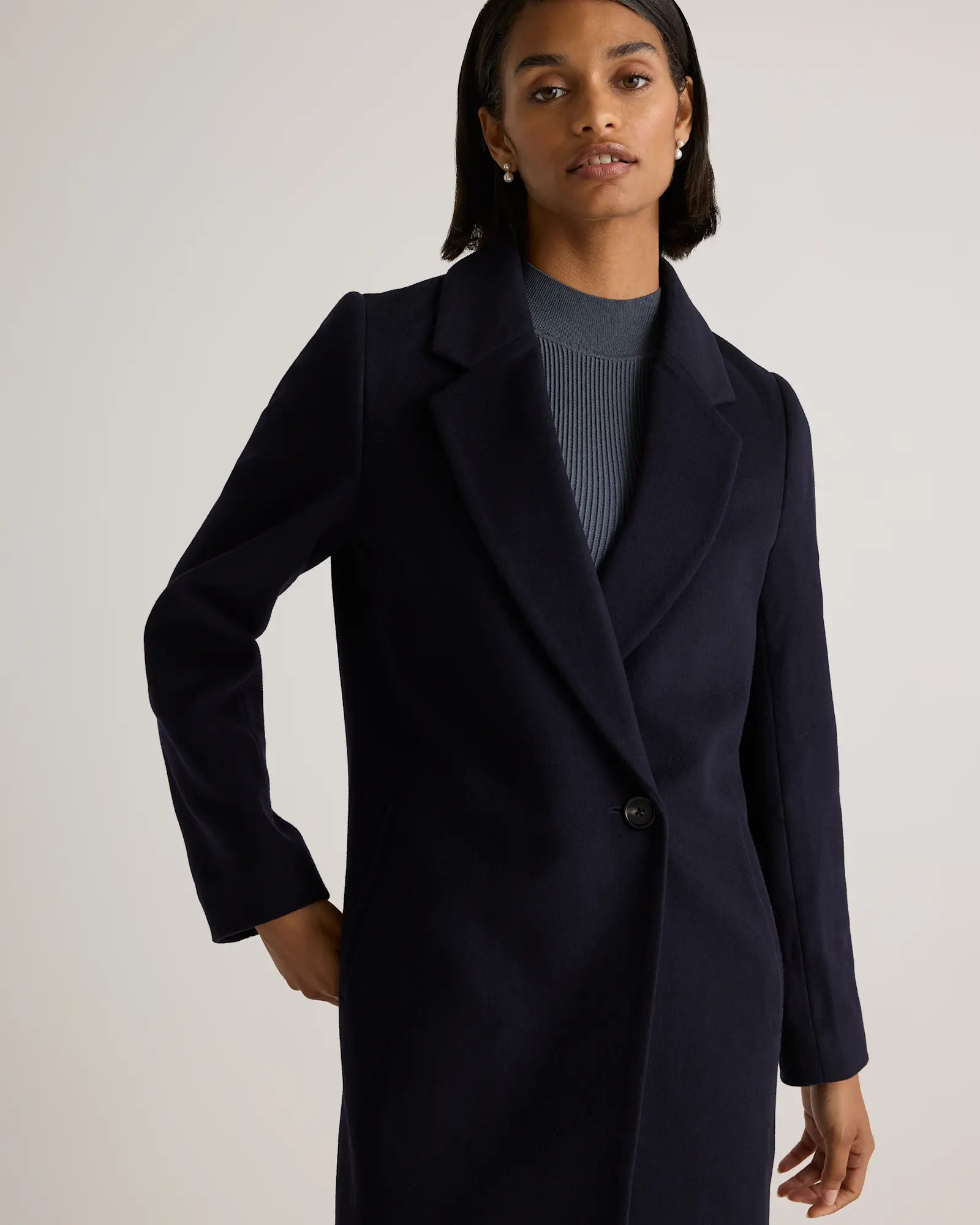 Italian Wool Classic Single-Breasted Coat | Quince