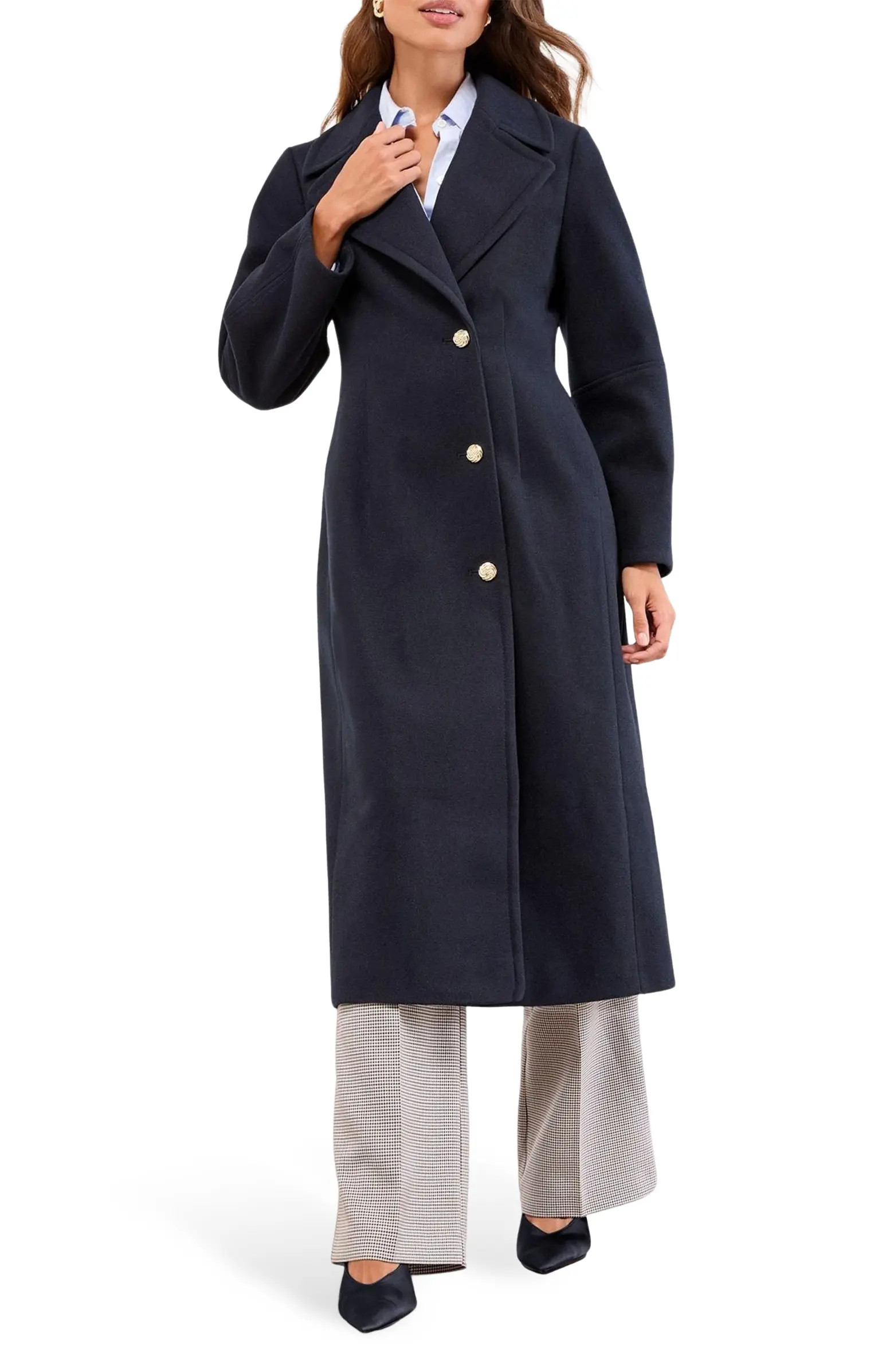 Button Longline Coat | Nordstrom