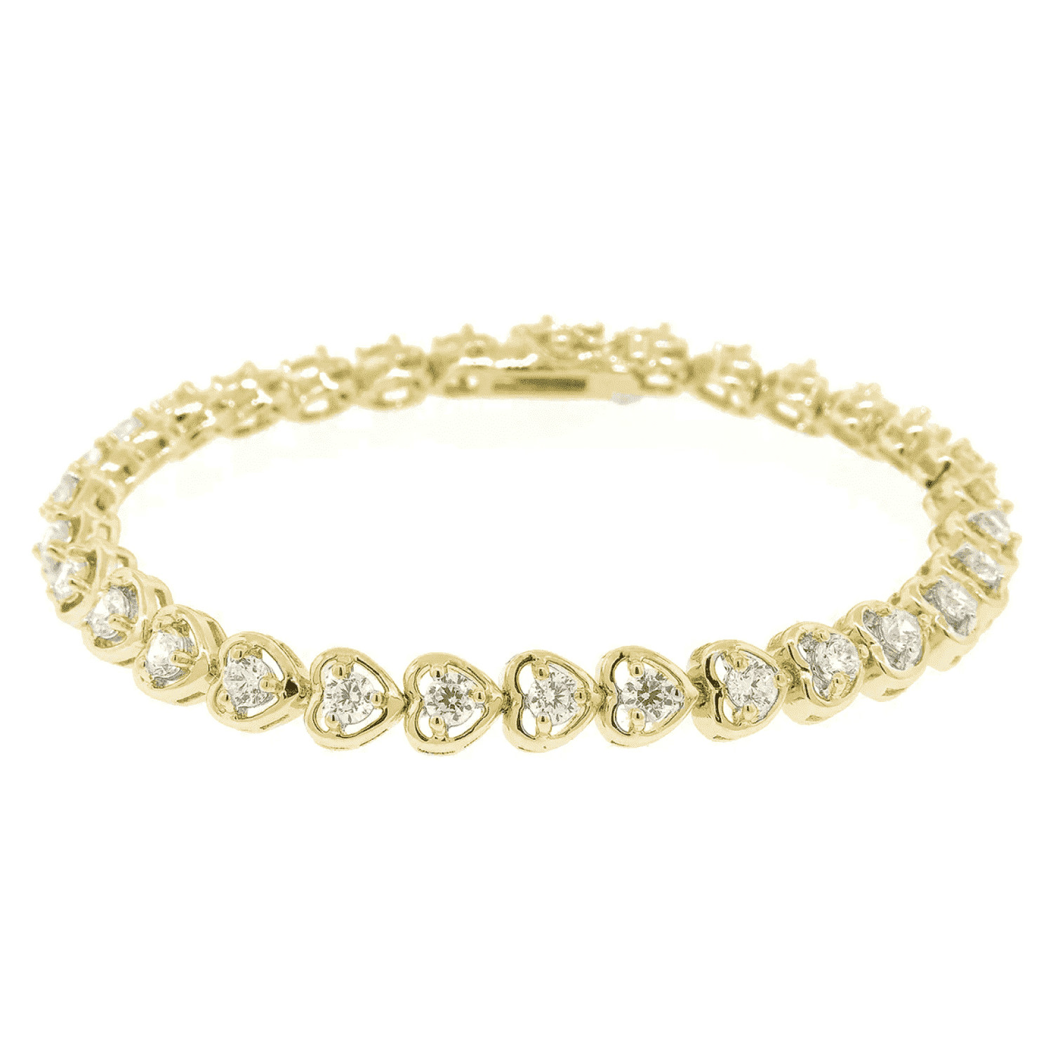 Cate & Chloe Rosalie 18k Yellow Gold Plated Tennis Bracelet with Simulated Diamonds Gift for Wome... | Walmart (US)