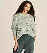 Lou & Grey Marled Open Stitch Sweater | LOFT