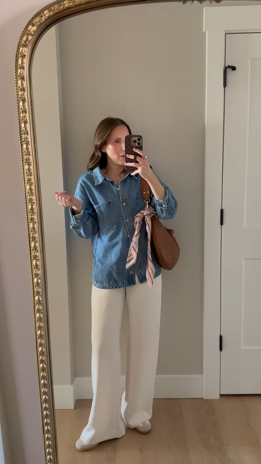 ootd💕 my most worn combo! This denim button down is from Amazon and has been one of my most worn pieces lately. Paired with my all time favorite pants…comfy, pull on and practically wrinkle resistant!

Wearing a medium top (sized up) and small pants

Aritzia lodge pants, adidas samba Jane’s, denim top, Amazon find, casual style, ootd 

#LTKootd