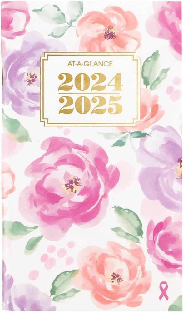 AT-A-GLANCE 2024-2025 Two Year Monthly Planner, 3-1/2" x 6", Pocket Size, City of Hope, Badge Flo... | Amazon (US)