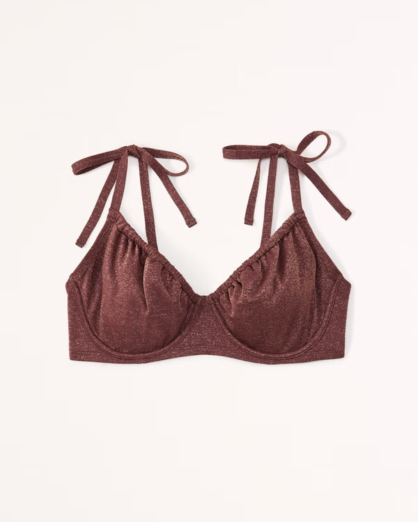 Curve Love Tie-Strap Underwire Bikini Top | Abercrombie & Fitch (US)