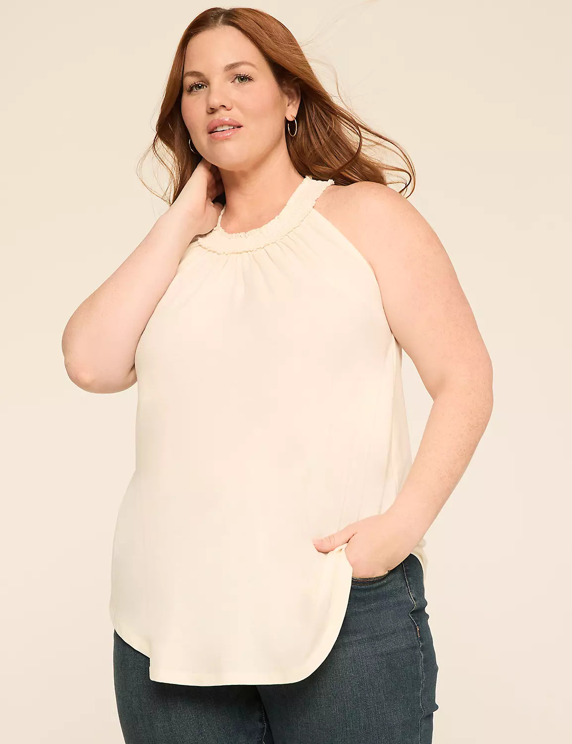 Smocked Halter Top | Lane Bryant (US)
