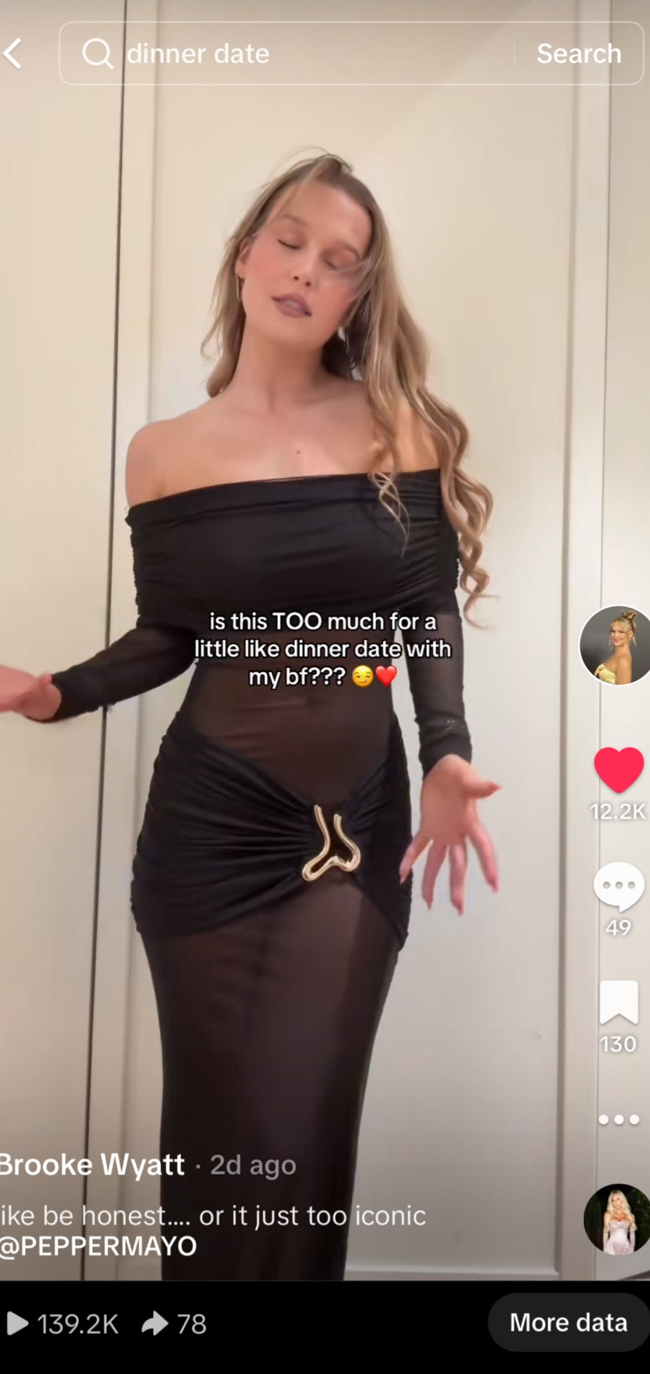 this DRESS…. so insane 😏✨🖤