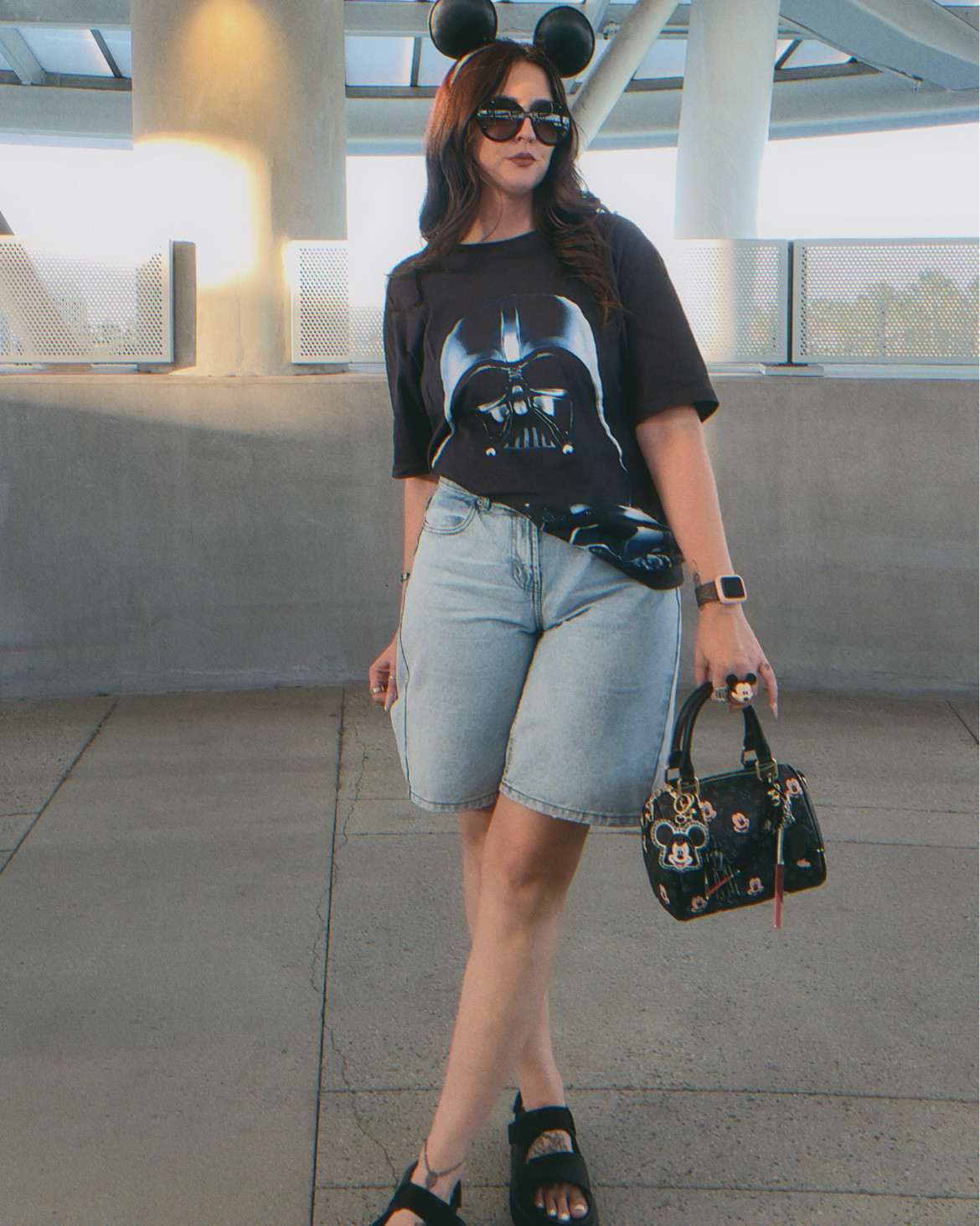 Darth Vader Disney fit kind of day. This is my new favorite Darth shirt hands down. 
Purse- magicmousezone 
Mickey Darth Vader keychains - justjessfashions
The rest I have linked 🖤

#LTKootd #LTKmomlife #LTKdayinmylife