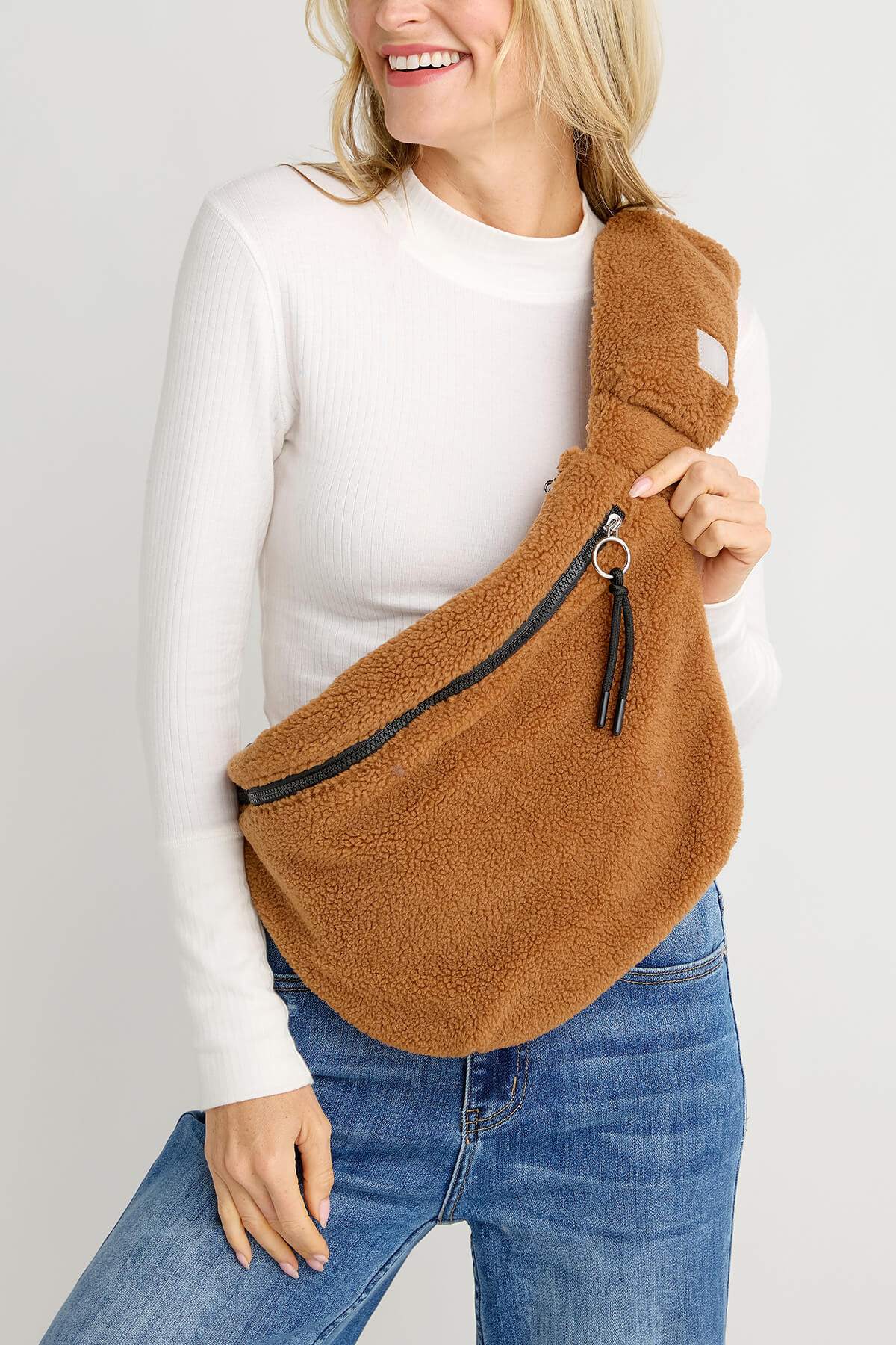 Free People Overachiever Sherpa Sling Bag | Social Threads
