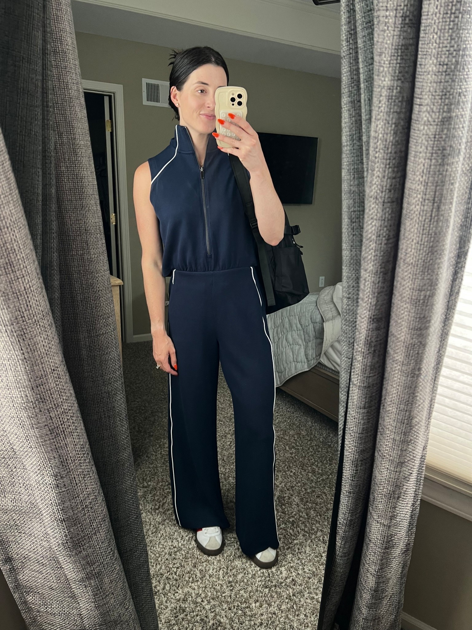 The CUTEST travel jumpsuit! Wearing a small in Petite. Fits for 5’-4” perfectly! Includes an open seam in the back to go the bathroom without removing the whole suit. On sale today! Under $100!

#LTKSaleAlert #LTKPetite #LTKFindsUnder100