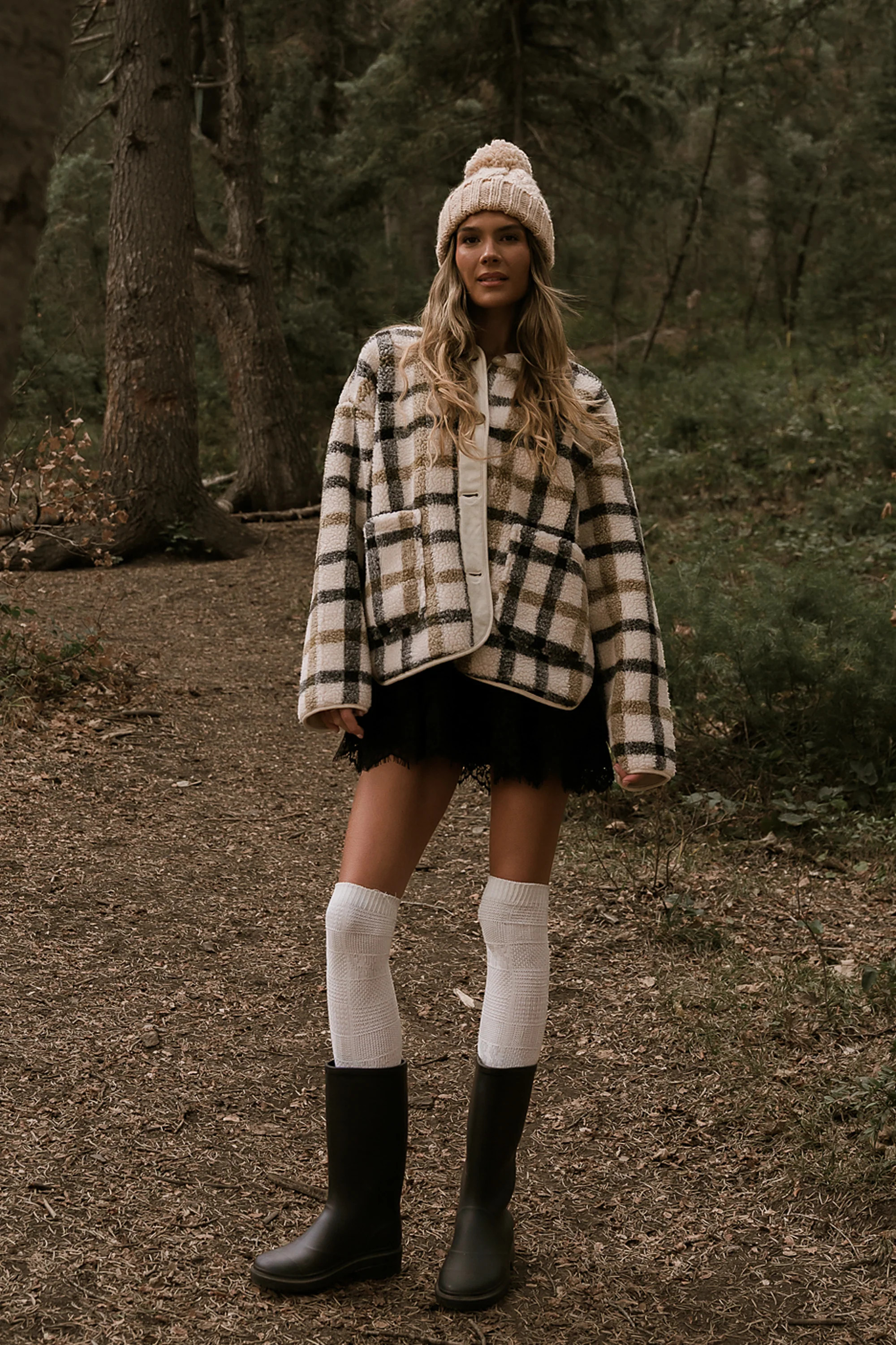 Jasper Gingham Sherpa Jacket | Böhme US