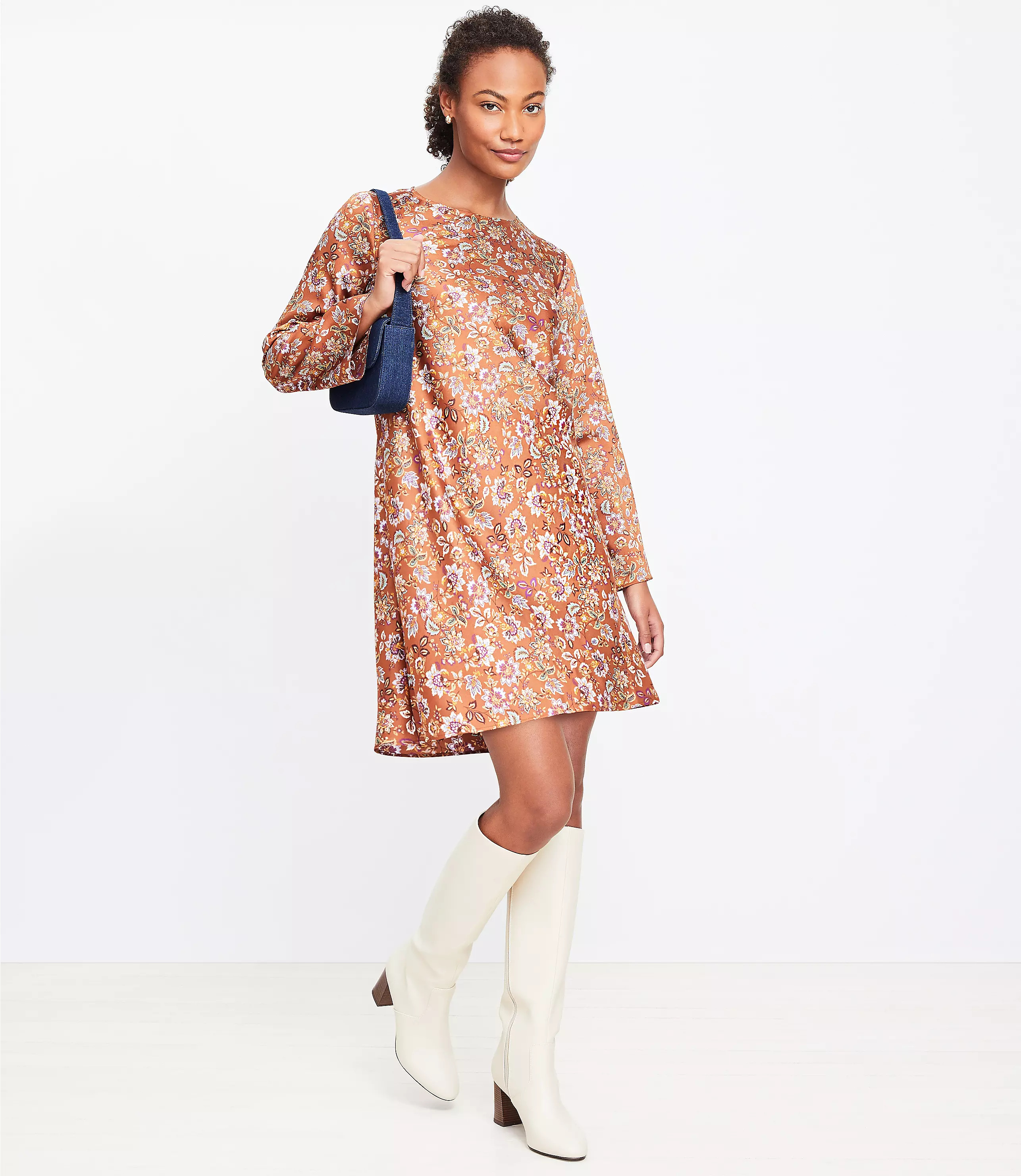 Floral Bias Mini Dress | LOFT