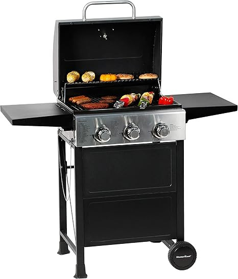 MASTER COOK 3 Burner BBQ Propane Gas Grill, Stainless Steel 30,000 BTU Patio Garden Barbecue Gril... | Amazon (US)