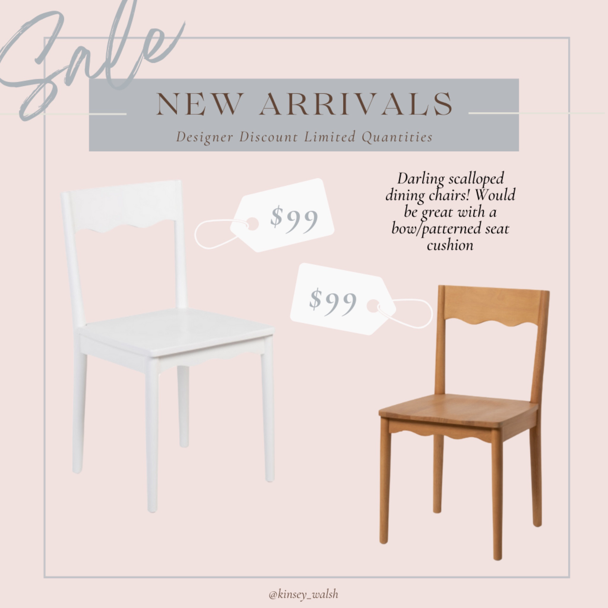 Darling scalloped wood dining chairs at a great price!! 

#LTKFindsUnder100 #LTKStyleTip #LTKHome