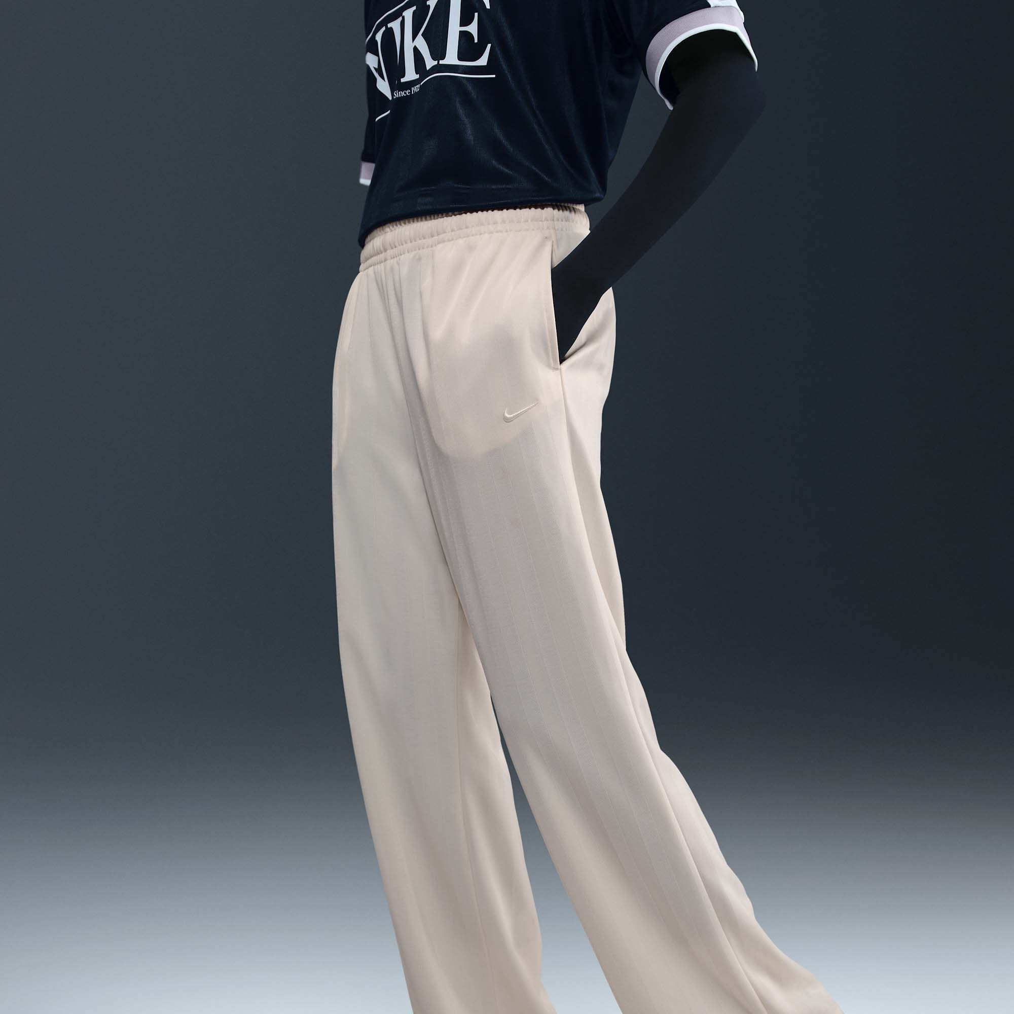 Nike Women's Sportswear Jacquard Striped Track Pants, XS, Pale Ivory | DICK'S Sporting Goods