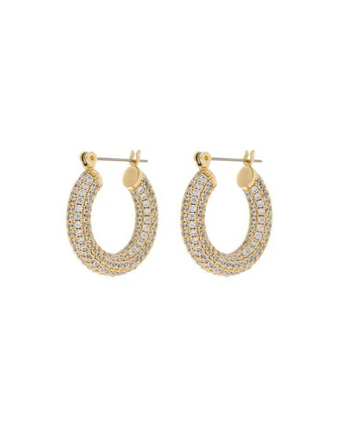 Pave Baby Amalfi Hoops- Gold | Luv Aj
