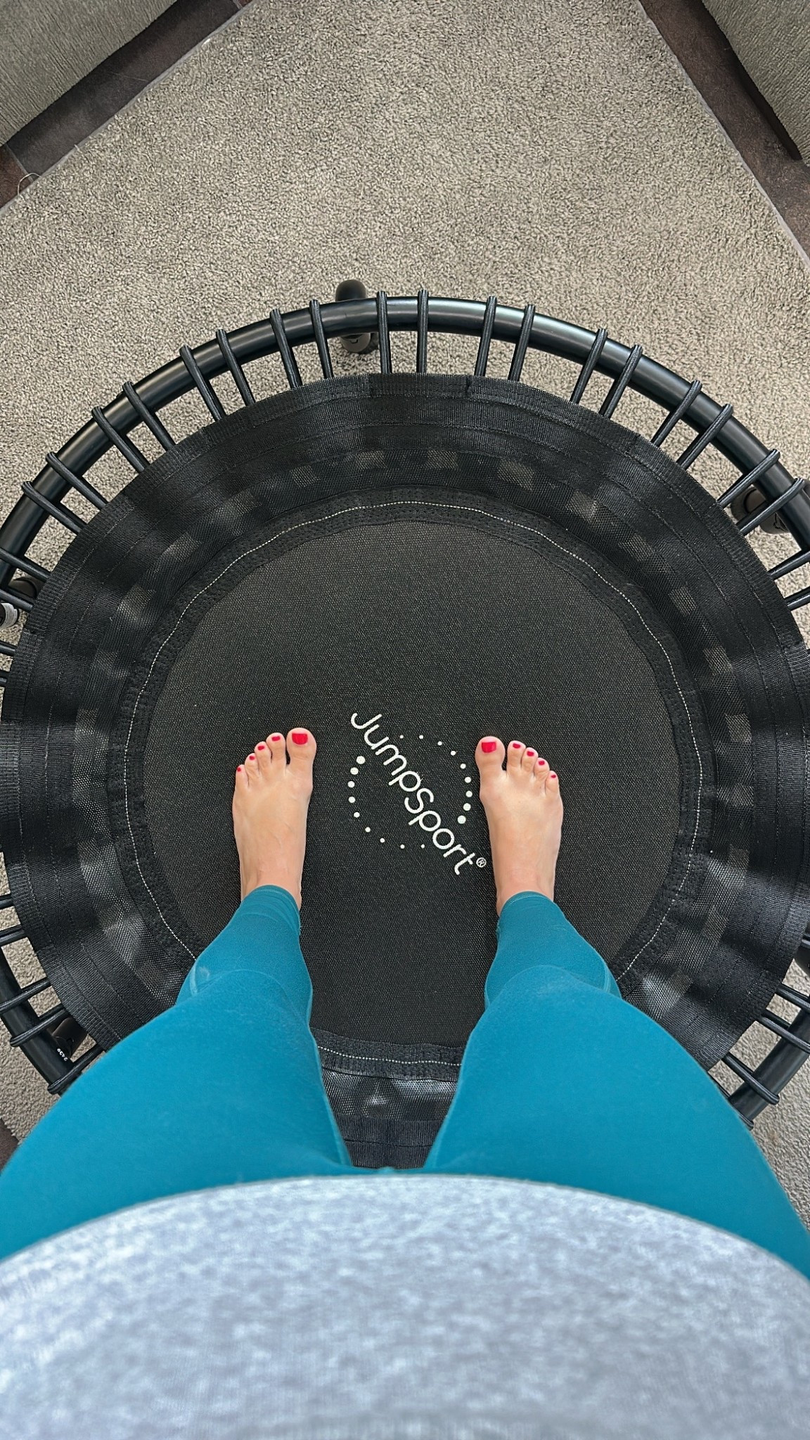 Getting my jump on!!! 
Every morning I jump for at Least 10-15 minutes! 🖤
Have you ever tried rebounding!!!??
I’m hooked!! 😂
#amazon #rebounding #jumping #workout #exercise #minitrampoline #trampoline #iworkout #livinthathealthylife #loveit #fun 


#LTKFamily #LTKHome #LTKActive