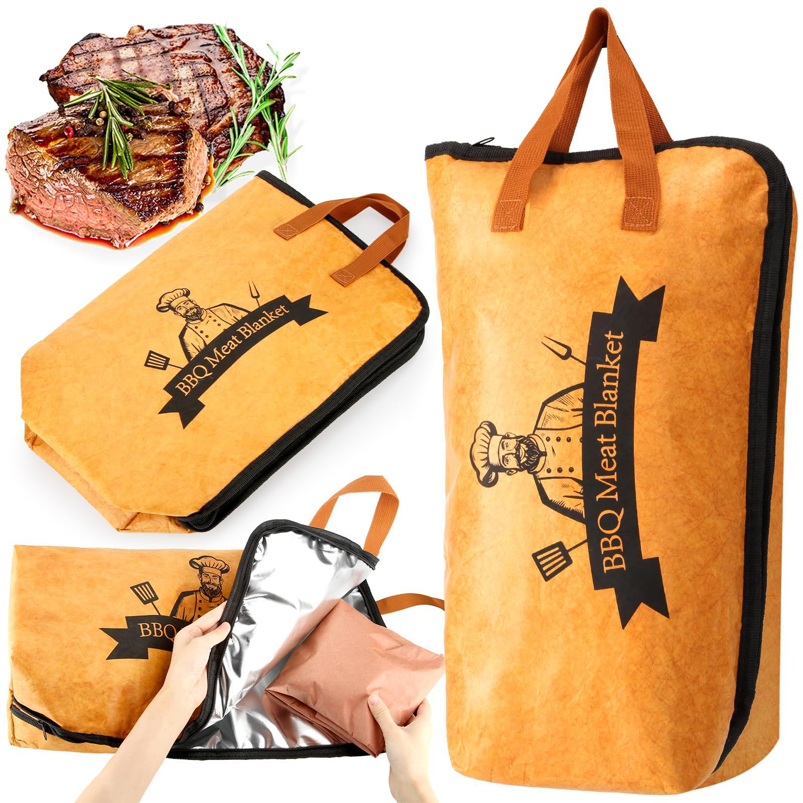 21in BBQ Blanket for Resting Meat-Smoking Meat Insulated Bag for Brisket/Beef/Pork Shoulder/Turke... | Amazon (US)