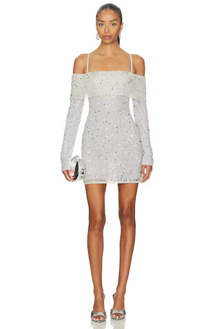 Holly Sequin Mini Dress in Silver Sequin | Revolve Clothing (Global)