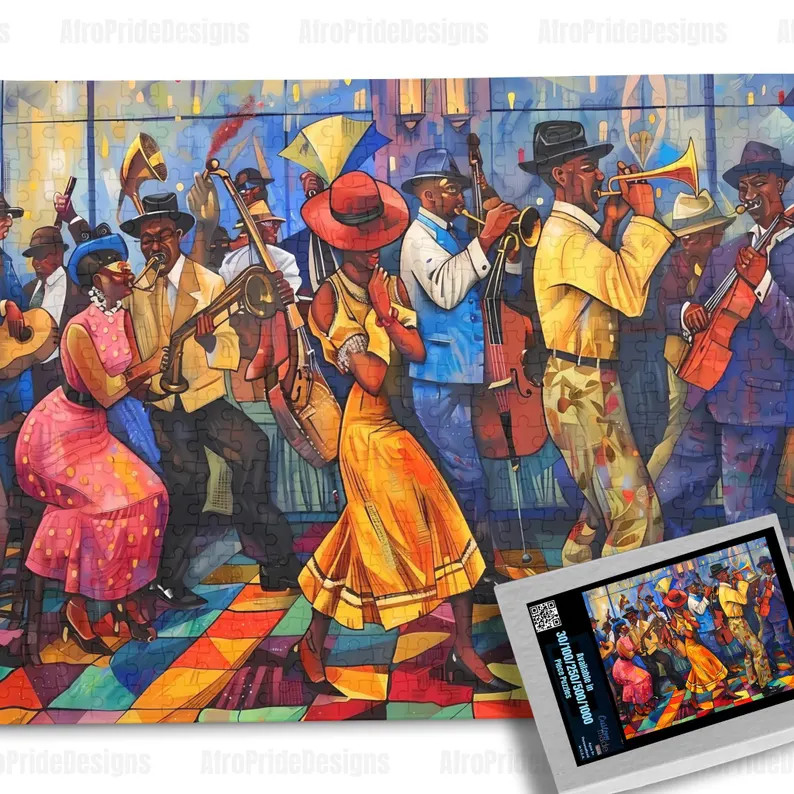 Harlem Renaissance Jazz Club Art Jigsaw Puzzle, Unique Gifts, Black Art, 30/100/250/500/1000 Piec... | Etsy (US)