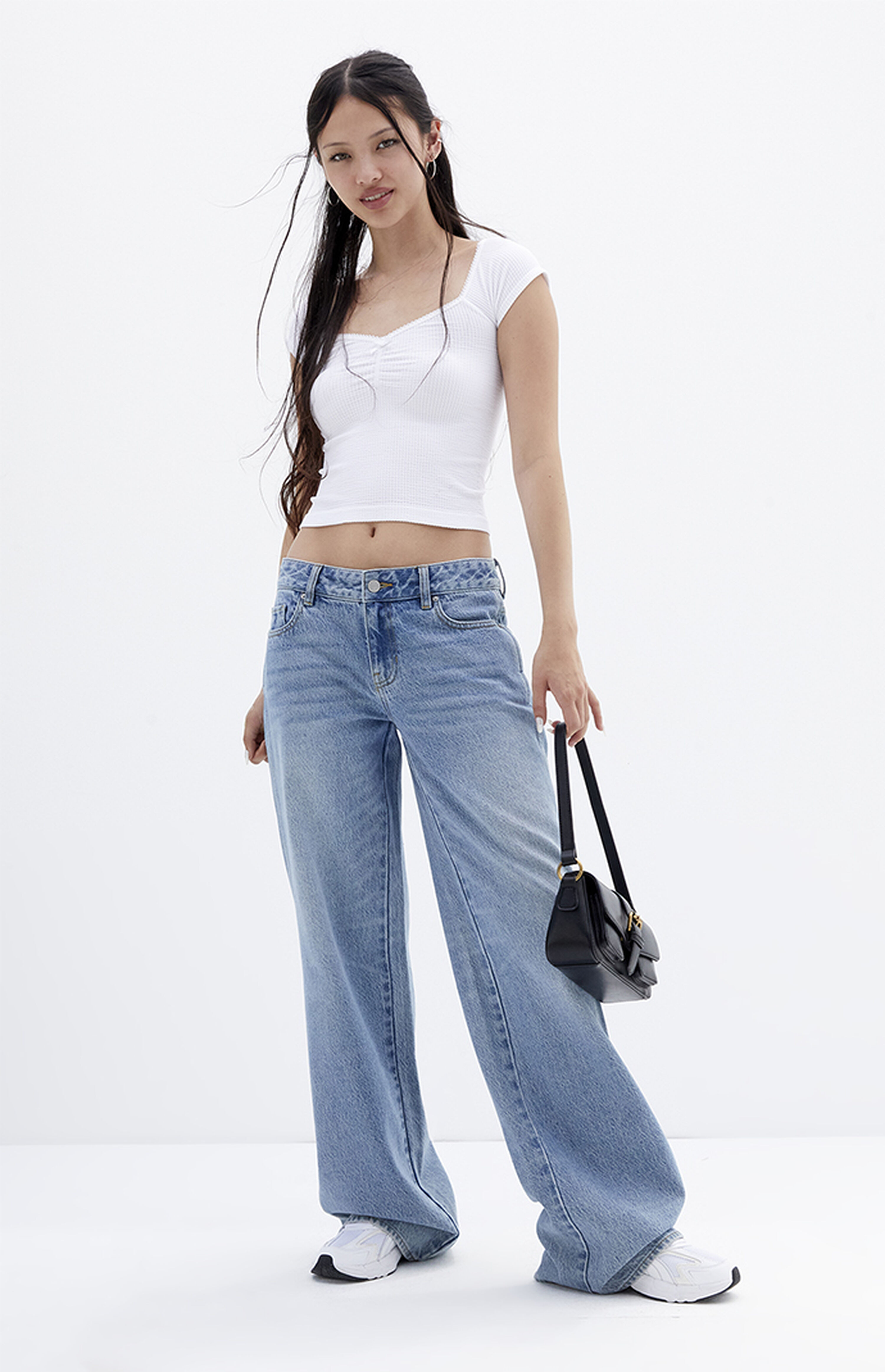PacSun Casey Medium Indigo Low Rise Baggy Jeans | PacSun | PacSun
