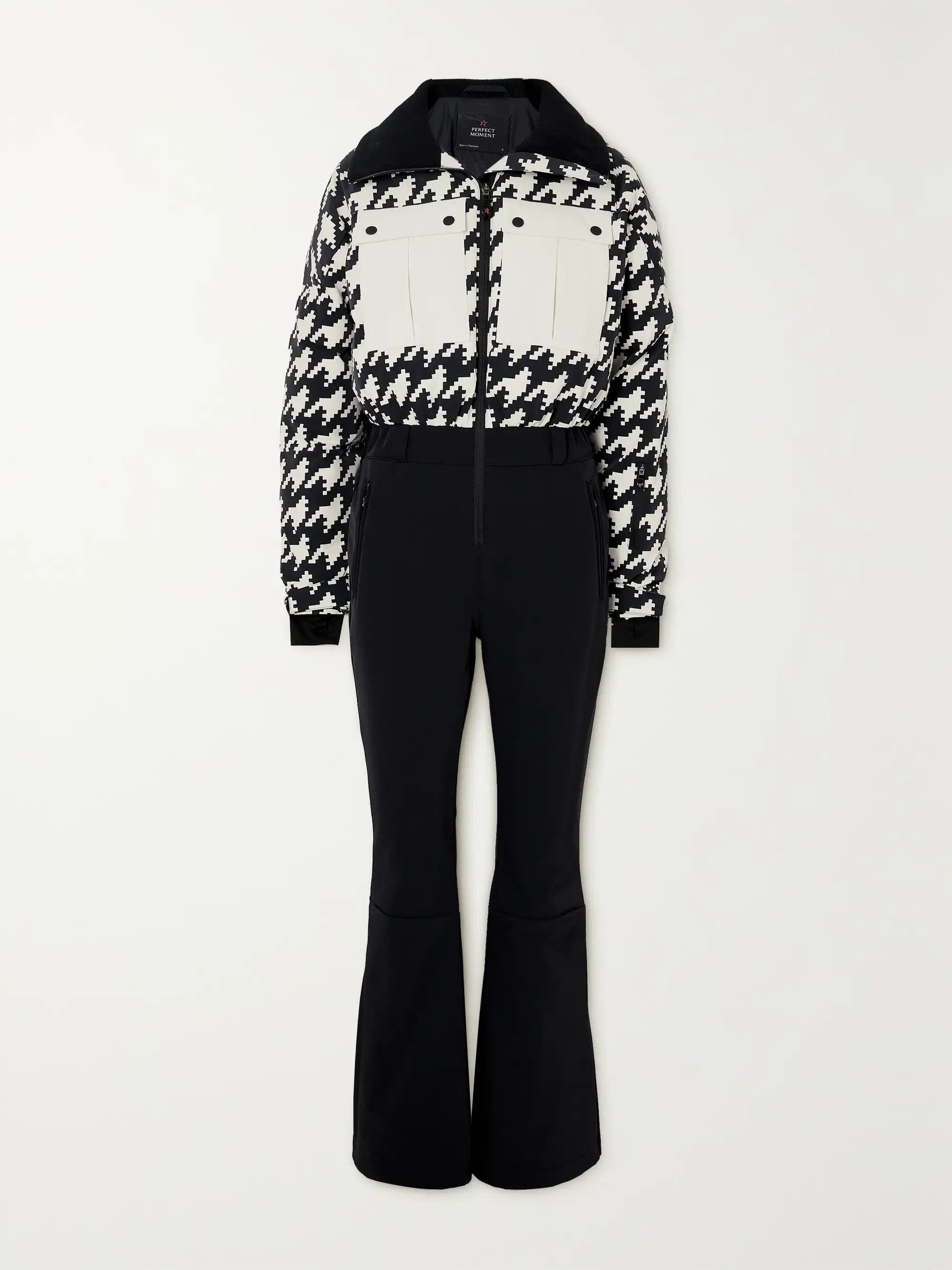 PERFECT MOMENT Helen houndstooth quilted down ski suit | NET-A-PORTER | NET-A-PORTER (US)