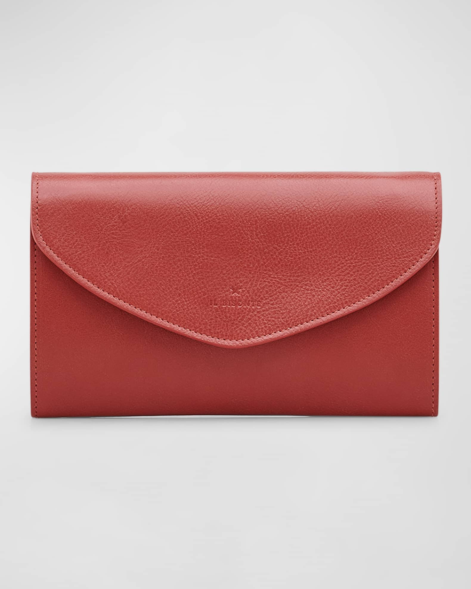 Il Bisonte Bigallo Envelope Flap Leather Clutch Bag | Neiman Marcus