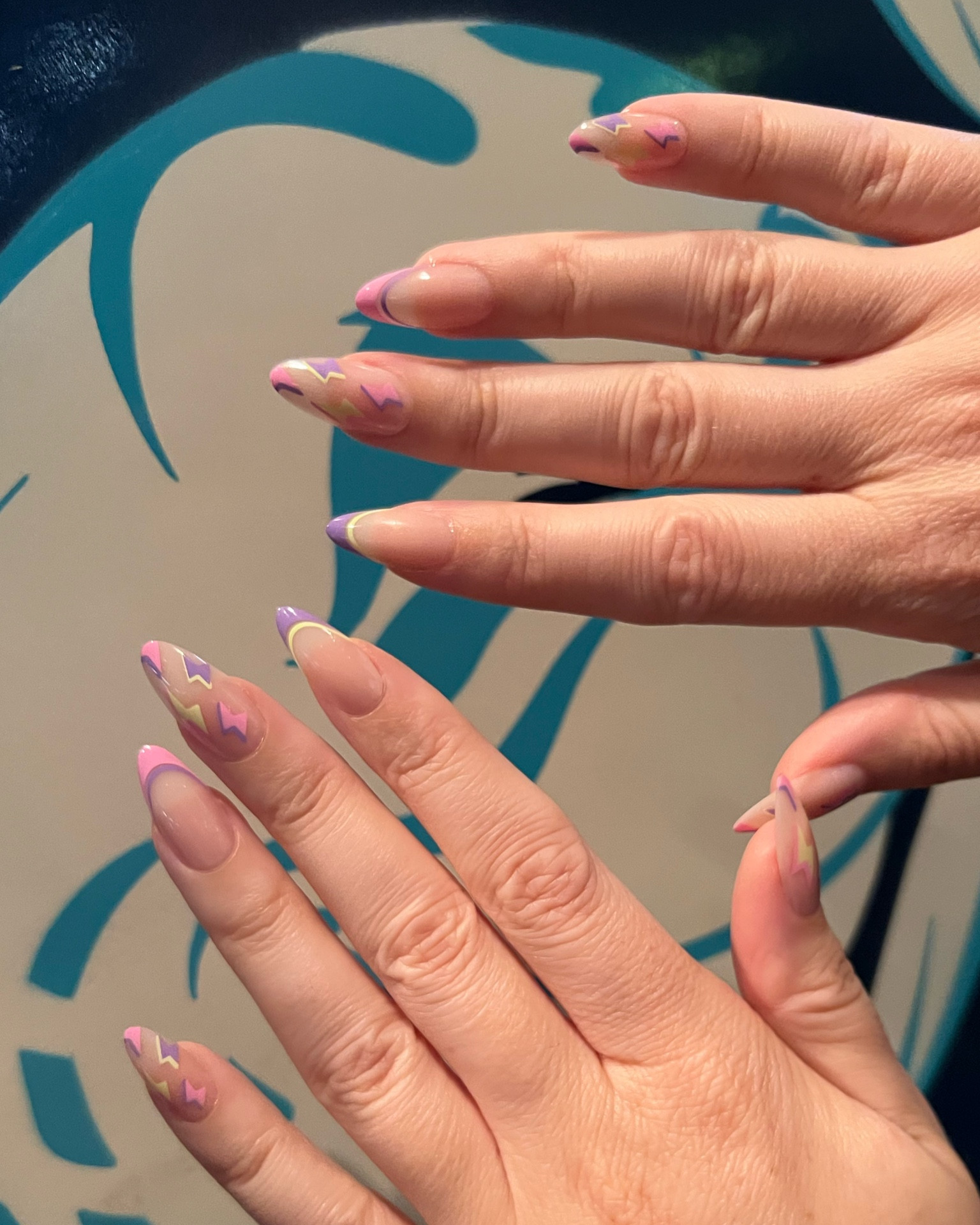 The cutest pastel retro press on nails / nail art press ons 

#LTKSeasonal #LTKBacktoSchool #LTKBeauty