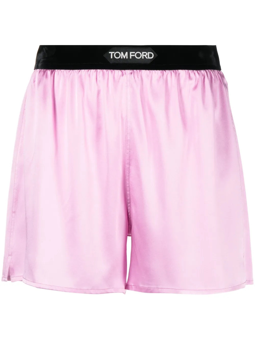 logo-waistband satin shorts | Farfetch Global
