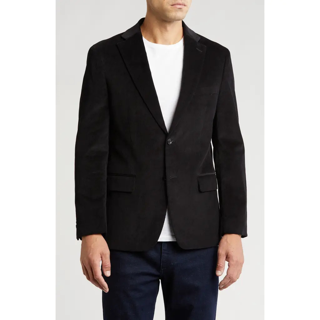 Tommy Hilfiger Cotton Corduroy Blazer in Black at Nordstrom Rack, Size 42Long | Nordstrom Rack