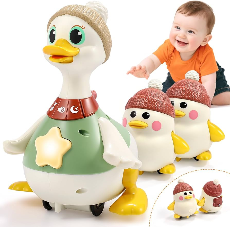 LUDILO Infant Baby Toys 6-12 Months: Musical Crawling Duck Toy Must Have 6 7 8 9 10 12 18 Month O... | Amazon (US)