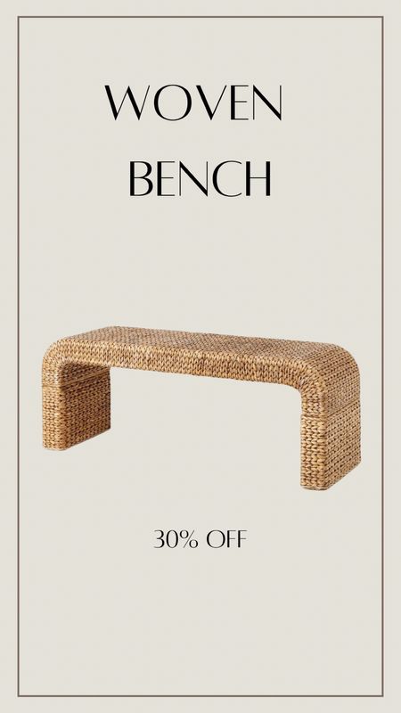 This woven bench is 30% off!!! ✨

Under $200
Threshold
Target
Benches
Home finds
Bedroom
Entryway
Mud room

#LTKHome #LTKSaleAlert #LTKSummerSales