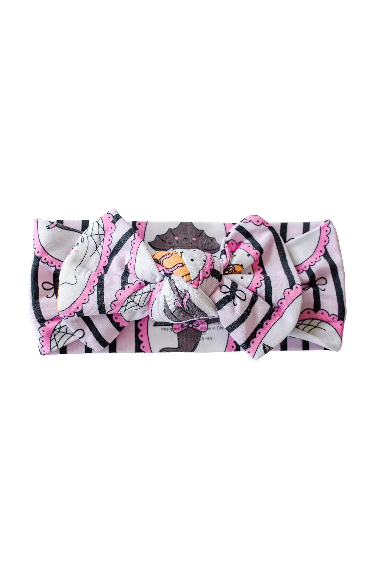 Halloween Glow-in-the-Dark Knit Large Bow Headwrap | Galloween | Caden Lane