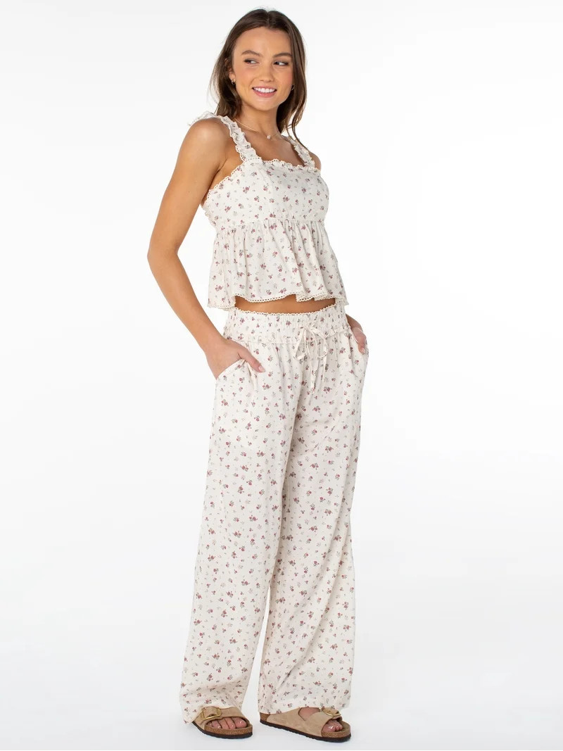 Celebrity Pink Women's Pull On Wide Leg Pant, Sizes XS-XXXL | Walmart (US)