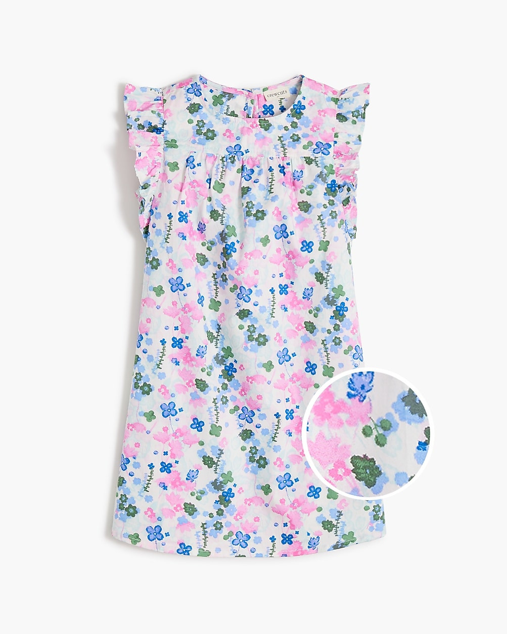 Girls' ruffle-sleeve floral dress | J.Crew Factory