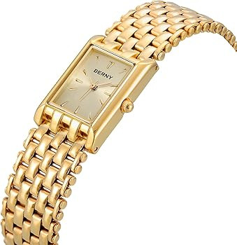 BERNY Gold Watches for Women Updated Ladies Quartz Wrist Watches Stainless Steel Band Womens Smal... | Amazon (US)