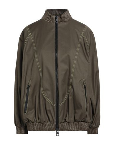 Herno Woman Jacket Military green Size 4 Cotton, Polyamide | YOOX (US)