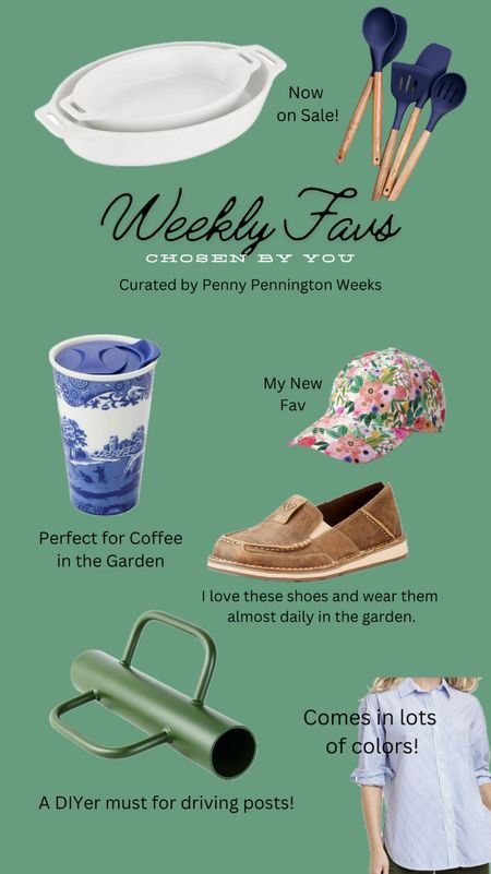 Weekly Favs Chosen by You

Check out your weekly favs! All of the goodies that made it to your in-carts.
5.5.24

You’ll find several garden favs among this week’s list including a travel mug for coffee in the garden, my most worn gardening shoes and the perfect floral cap to keep the sun off your face.

#LTKhome #LTKfindsunder50 #LTKSeasonal