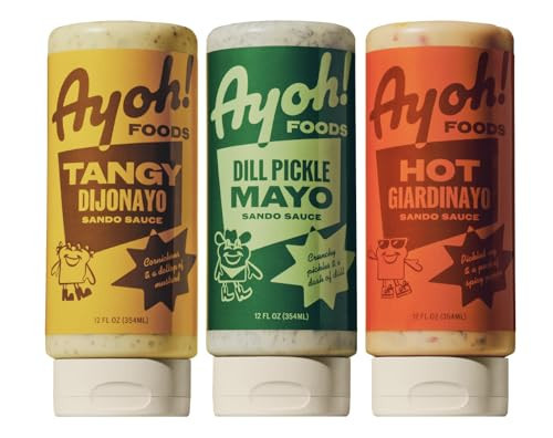 Ayoh Foods, Mayo Gone Wild, Made by Molly Baz (Variety Pack - 3 Total, 12oz Bottles) Easy to Squeeze, Perfect for; Sandwiches, Burgers, Fries, Nuggets, Wraps & Dips | Amazon (US)