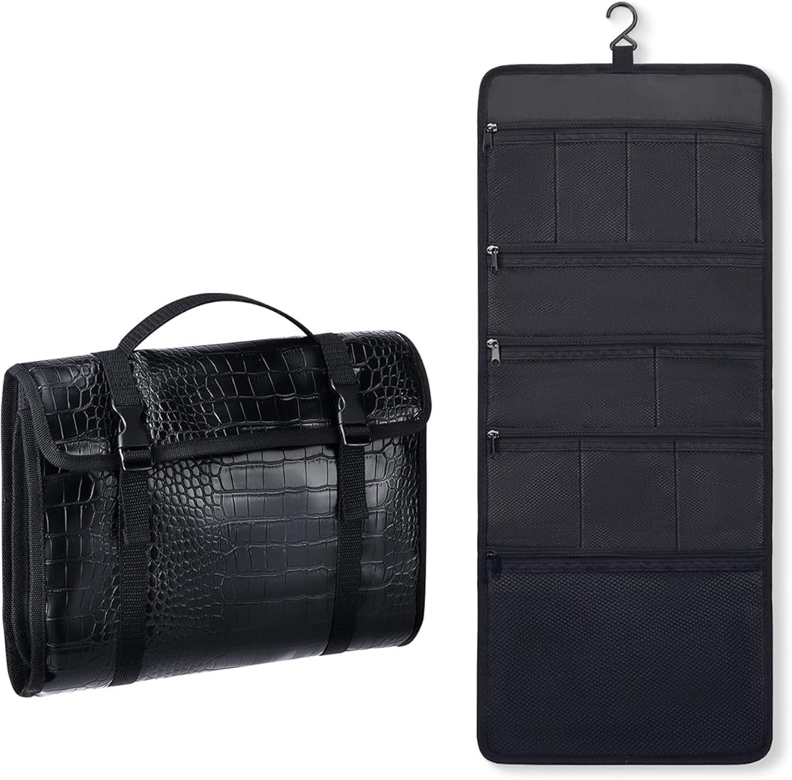 Rempry Hanging Travel Toiletry Bag, Portable Makeup Cosmetic Bag Multi-Compartment for Travel Access | Amazon (US)