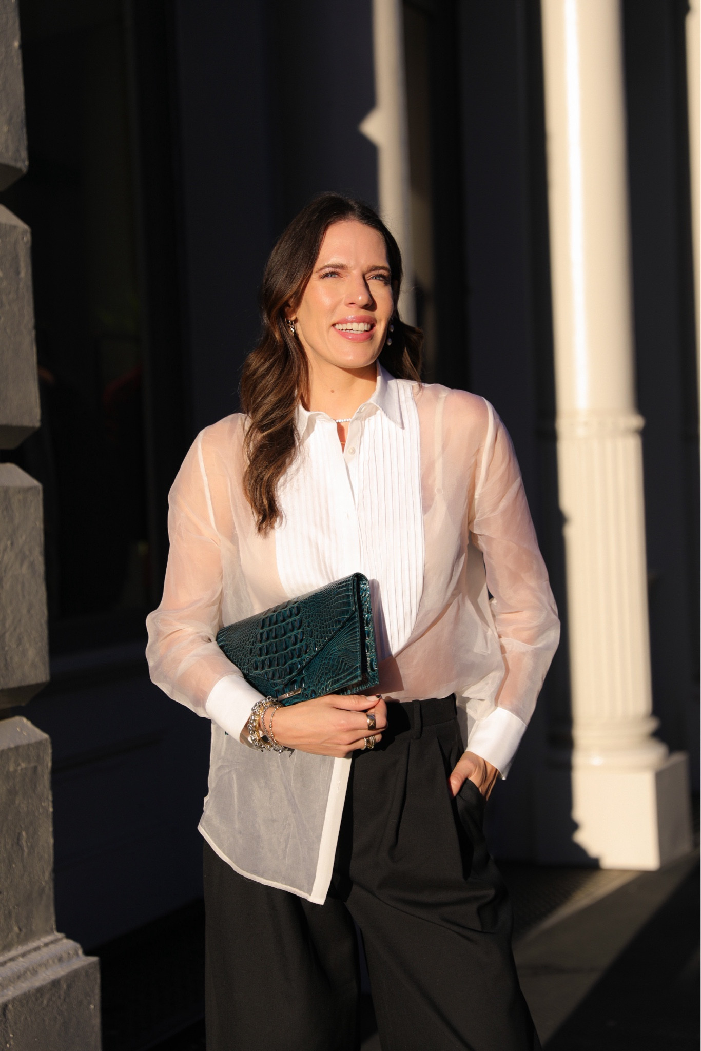 My tuxedo top that gets a ton of wear. Love this piece for holiday. Linking my exact one (past season) for sale on Poshmark and then a current season similar one  

#LTKHoliday #LTKsalealert #LTKSeasonal