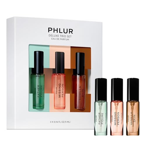 PHLUR The Best Sellers ($45 Value) - Deluxe Mini Trio Eau de Parfum Set - Vanilla Skin, Father Figure & Missing Person Fragrance - Travel Size Perfume for Women & Men (3 x 5mL) | Amazon (US)